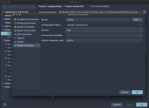 Set docker compose configuration