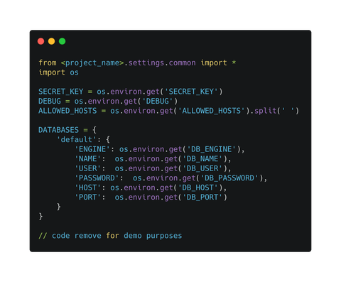 settings/development.py sample